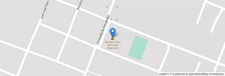 Mapa de ubicacion de Gendarmería Nacional Argentina en Аргентина, Чако, Departamento Comandante Fernández, Municipio De Presidencia Roque Sáenz Peña, Presidencia Roque Sáenz Peña.