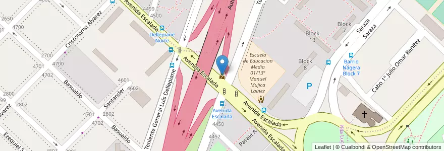 Mapa de ubicacion de Gendarmería Nacional, Villa Lugano en Argentinië, Ciudad Autónoma De Buenos Aires, Buenos Aires, Comuna 8.