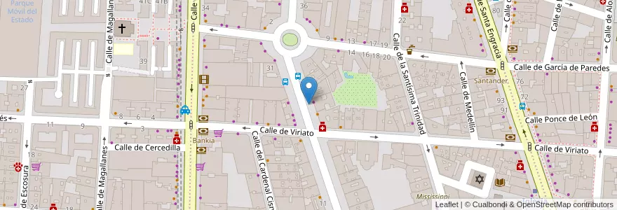 Mapa de ubicacion de GENERAL ALVAREZ DE CASTRO, CALLE, DEL,26 en スペイン, マドリード州, Comunidad De Madrid, Área Metropolitana De Madrid Y Corredor Del Henares, Madrid.