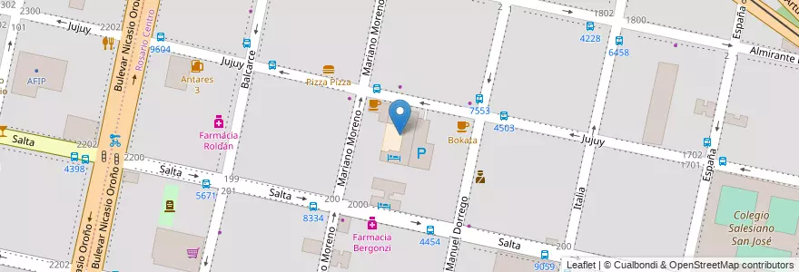 Mapa de ubicacion de General Manuel Belgrano 54 en Argentina, Santa Fe, Departamento Rosario, Municipio De Rosario, Rosario.