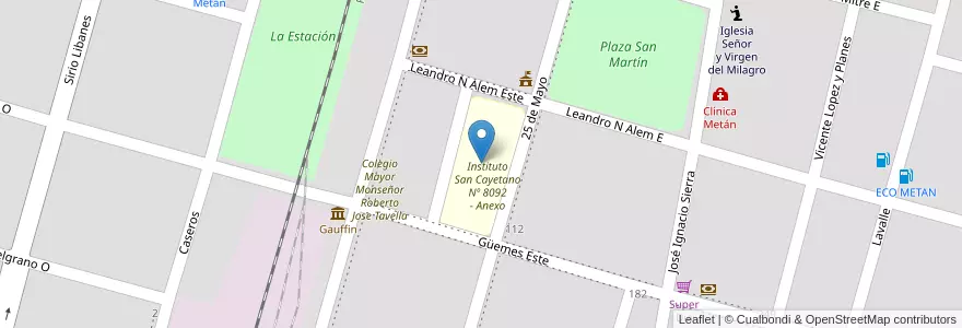 Mapa de ubicacion de General Manuel Belgrano Ex N°141 en Arjantin, Salta, San José De Metán, Municipio De Metán, Metán.