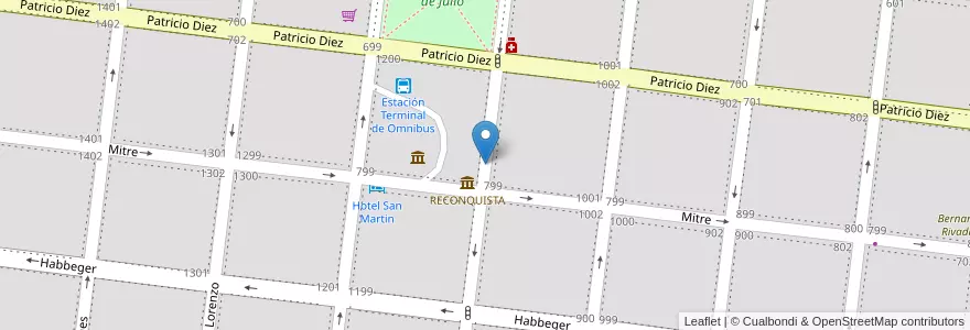 Mapa de ubicacion de General Obligado en Argentina, Santa Fe, Departamento General Obligado, Municipio De Reconquista, Reconquista.
