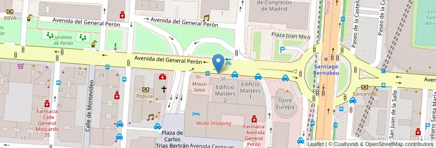Mapa de ubicacion de GENERAL PERON, AVENIDA, DEL,S/N en إسبانيا, منطقة مدريد, منطقة مدريد, Área Metropolitana De Madrid Y Corredor Del Henares, مدريد.