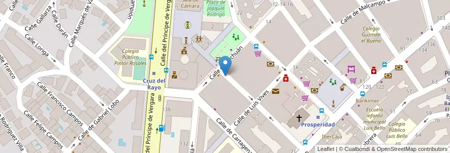 Mapa de ubicacion de GENERAL ZABALA, CALLE, DEL,35 en إسبانيا, منطقة مدريد, منطقة مدريد, Área Metropolitana De Madrid Y Corredor Del Henares, مدريد.