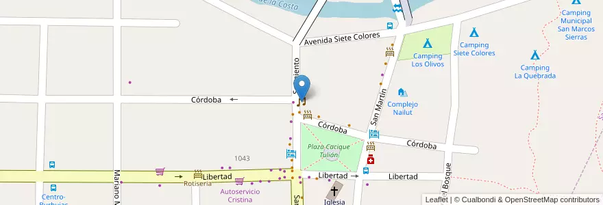 Mapa de ubicacion de Genius Disco en Argentine, Córdoba, Departamento Cruz Del Eje, Pedanía San Marcos, San Marcos Sierras, San Marcos Sierra.