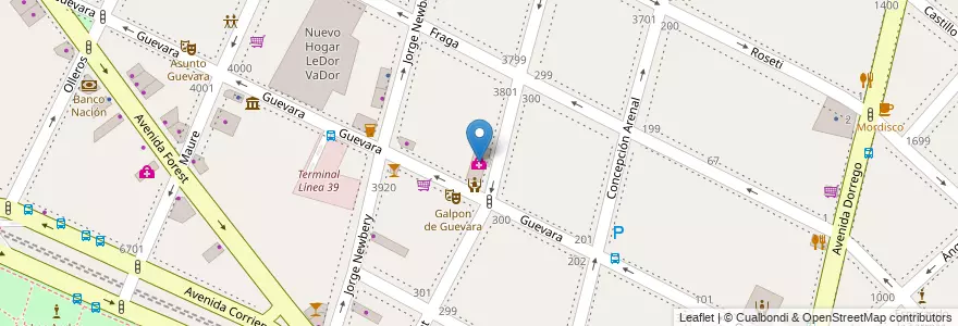 Mapa de ubicacion de Geriatrico Dorrego, Chacarita en Argentina, Ciudad Autónoma De Buenos Aires, Buenos Aires, Comuna 15.