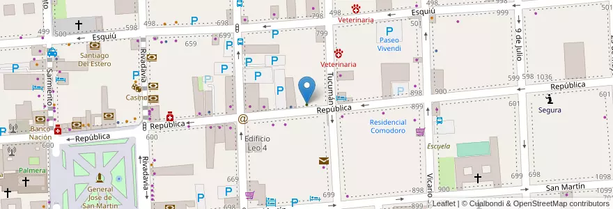 Mapa de ubicacion de Geriatrico en 阿根廷, Catamarca, Departamento Capital, Municipio De San Fernando Del Valle De Catamarca, San Fernando Del Valle De Catamarca.