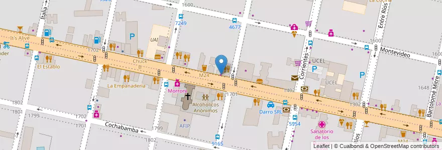 Mapa de ubicacion de Gerlero en الأرجنتين, سانتا في, Departamento Rosario, Municipio De Rosario, روساريو.