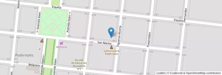 Mapa de ubicacion de Germano en Arjantin, Buenos Aires, Partido De Veinticinco De Mayo, Pedernales.