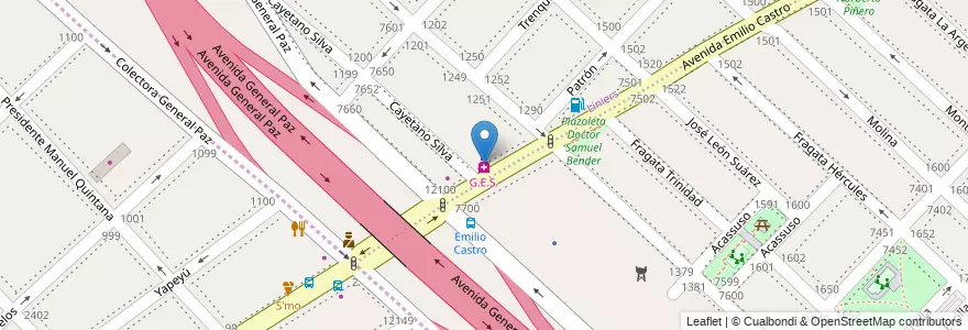 Mapa de ubicacion de G.E.S., Liniers en Argentina, Ciudad Autónoma De Buenos Aires, Buenos Aires.