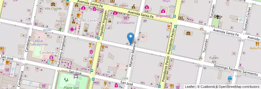 Mapa de ubicacion de Gestoría del Automotor en Argentina, Santa Fe, Departamento Rosario, Municipio De Funes, Funes.