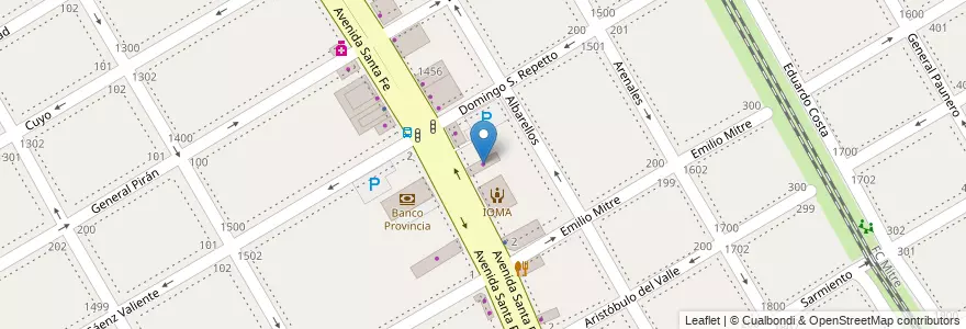 Mapa de ubicacion de GH Lubricar en 아르헨티나, 부에노스아이레스주, Partido De San Isidro, Martínez.