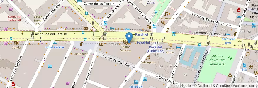 Mapa de ubicacion de Ghamgol Kebab House en إسبانيا, كتالونيا, برشلونة, بارسلونس, Barcelona.