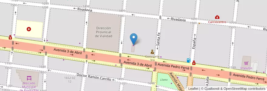 Mapa de ubicacion de Ghiggeri en アルゼンチン, コリエンテス州, Departamento Capital, Corrientes, Corrientes.