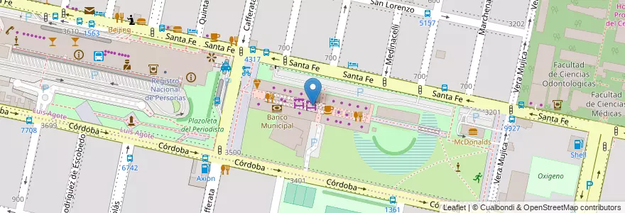 Mapa de ubicacion de Gianduia Gelato Puro en Argentina, Santa Fe, Departamento Rosario, Municipio De Rosario, Rosario.
