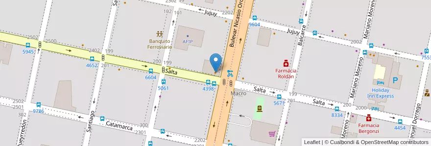 Mapa de ubicacion de Gianduia en Argentina, Santa Fe, Departamento Rosario, Municipio De Rosario, Rosario.
