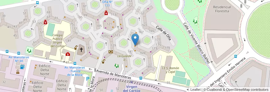 Mapa de ubicacion de Gianello en إسبانيا, منطقة مدريد, منطقة مدريد, Área Metropolitana De Madrid Y Corredor Del Henares, مدريد.