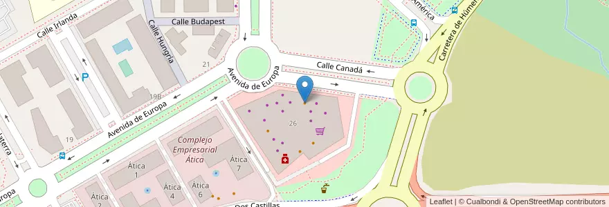 Mapa de ubicacion de Giangrossi en Испания, Мадрид, Мадрид, Área Metropolitana De Madrid Y Corredor Del Henares, Pozuelo De Alarcón.