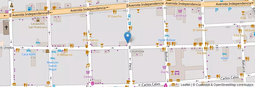 Mapa de ubicacion de Gibraltar, San Telmo en Argentina, Ciudad Autónoma De Buenos Aires, Comuna 1, Buenos Aires.