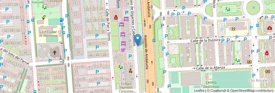 Mapa de ubicacion de GIGANTES Y CABEZUDOS, PASEO, DE LOS,28 en 스페인, Comunidad De Madrid, Comunidad De Madrid, Área Metropolitana De Madrid Y Corredor Del Henares, 마드리드.