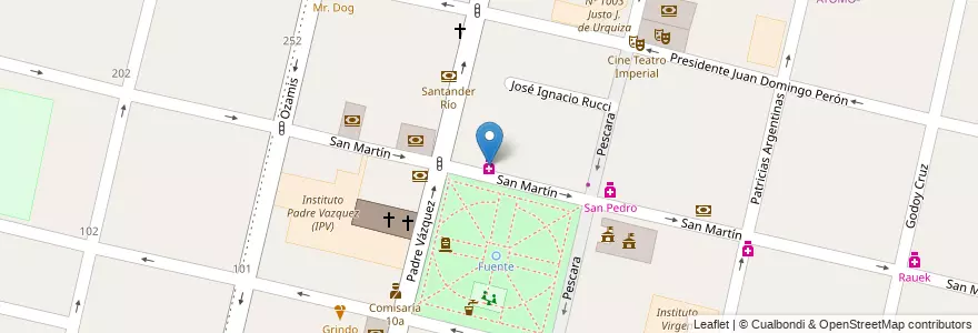 Mapa de ubicacion de Gil en Arjantin, Şili, Mendoza, Departamento Maipú, Distrito Ciudad De Maipú, Maipú.