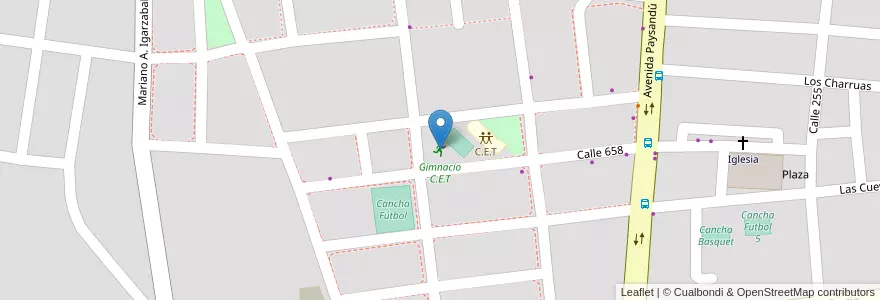 Mapa de ubicacion de Gimnacio C.E.T en Argentinien, Corrientes, Departamento Capital, Corrientes, Corrientes.