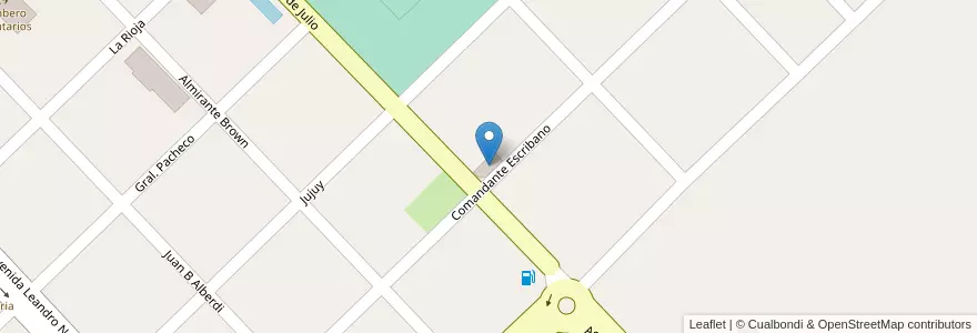 Mapa de ubicacion de Gimnasio en Arjantin, Buenos Aires, Partido De Leandro N. Alem.