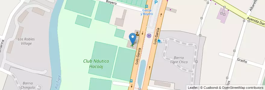 Mapa de ubicacion de Gimnasio Club Nautico Hacoal en Argentinië, Buenos Aires, Partido De Tigre, Tigre.