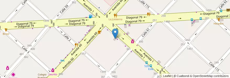 Mapa de ubicacion de Gimnasio Futbol 5, Casco Urbano en Argentinië, Buenos Aires, Partido De La Plata, La Plata.