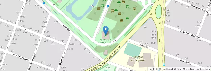 Mapa de ubicacion de Gimnasio Municipal en Argentinië, Buenos Aires, Partido De Pergamino.