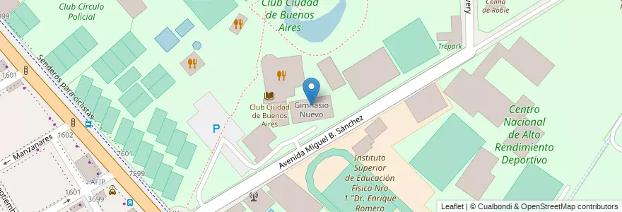 Mapa de ubicacion de Gimnasio Nuevo, Nuñez en 아르헨티나, Ciudad Autónoma De Buenos Aires, 부에노스아이레스, Comuna 13.