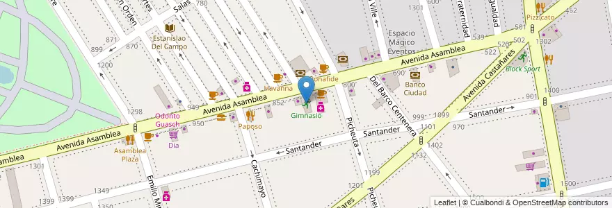 Mapa de ubicacion de Gimnasio, Parque Chacabuco en آرژانتین, Ciudad Autónoma De Buenos Aires, Comuna 7, Buenos Aires.