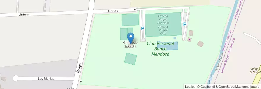 Mapa de ubicacion de Gimnasio SportFit en Argentine, Chili, Mendoza, Departamento Luján De Cuyo, Luján De Cuyo, Distrito Vistabla.