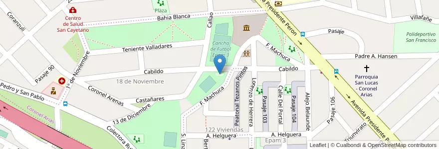 Mapa de ubicacion de Gimnasio Urbano - Coronel Arias - Parque del Bicentenario del Éxodo en Arjantin, Jujuy, Departamento Doctor Manuel Belgrano, Municipio De San Salvador De Jujuy.