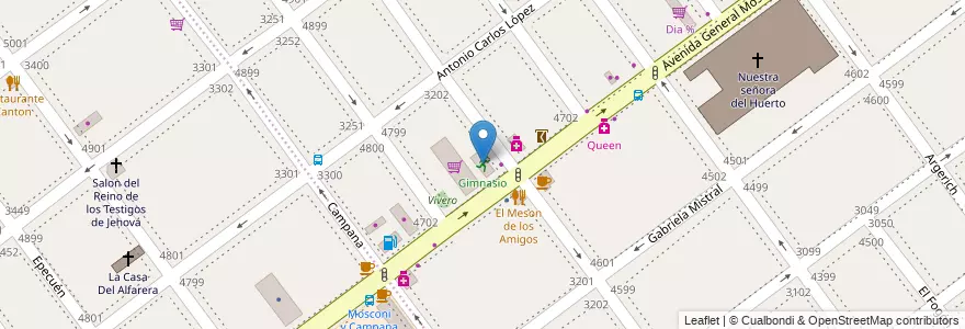 Mapa de ubicacion de Gimnasio, Villa Pueyrredon en 아르헨티나, Ciudad Autónoma De Buenos Aires, Comuna 12, 부에노스아이레스, Comuna 11.