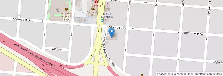 Mapa de ubicacion de Gimnasio y Centro de Deportes en الأرجنتين, بوينس آيرس, Partido De Campana.