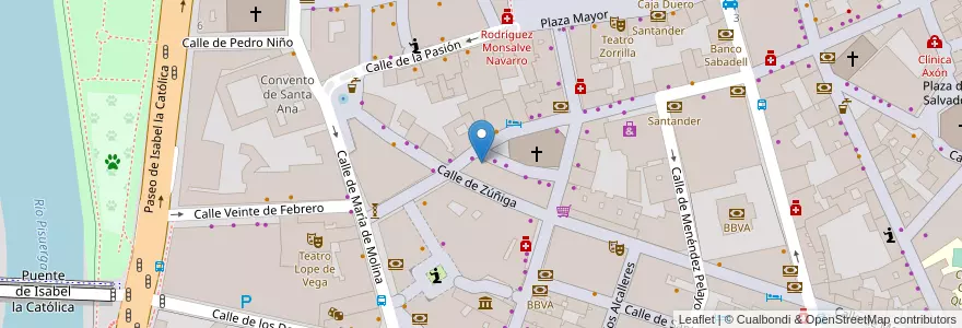 Mapa de ubicacion de Ginecóloga en Espagne, Castille-Et-León, Valladolid, Valladolid.