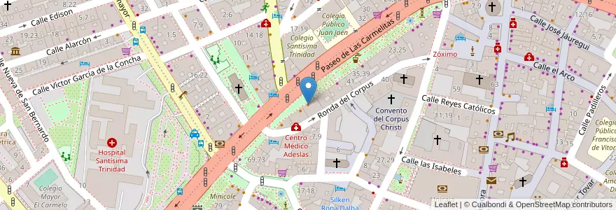 Mapa de ubicacion de Ginger café en Sepanyol, Castilla Y León, Salamanca, Campo De Salamanca, Salamanca.