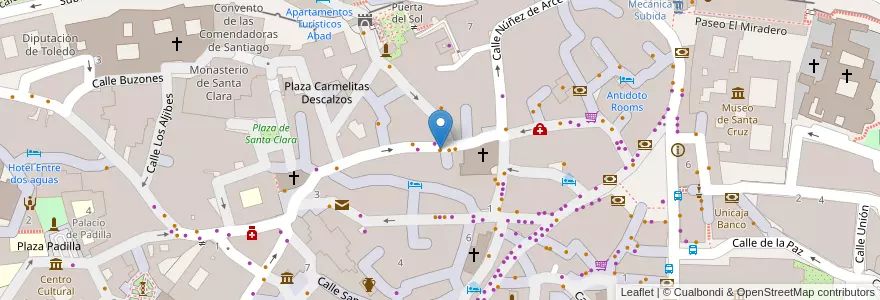 Mapa de ubicacion de Ginger´s Bar de Copas en スペイン, カスティーリャ＝ラ・マンチャ州, Toledo, Toledo, Toledo.
