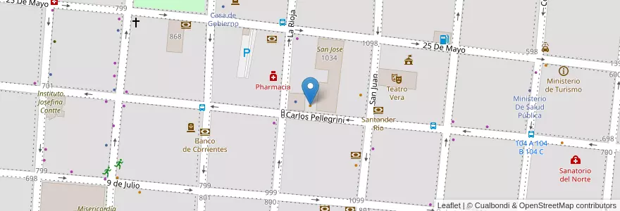 Mapa de ubicacion de Gino en Argentina, Corrientes, Departamento Capital, Corrientes, Corrientes.