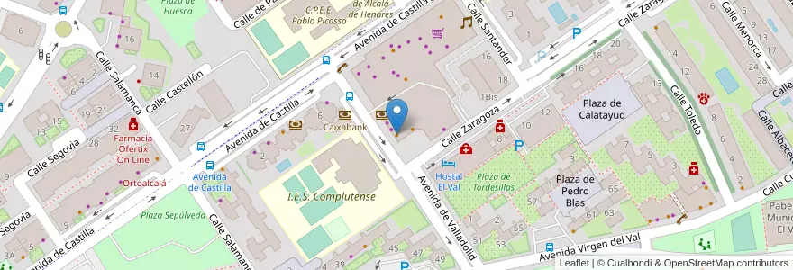 Mapa de ubicacion de Gino en İspanya, Comunidad De Madrid, Comunidad De Madrid, Área Metropolitana De Madrid Y Corredor Del Henares, Alcalá De Henares.