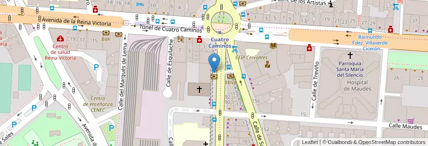 Mapa de ubicacion de Gino's en إسبانيا, منطقة مدريد, منطقة مدريد, Área Metropolitana De Madrid Y Corredor Del Henares, مدريد.