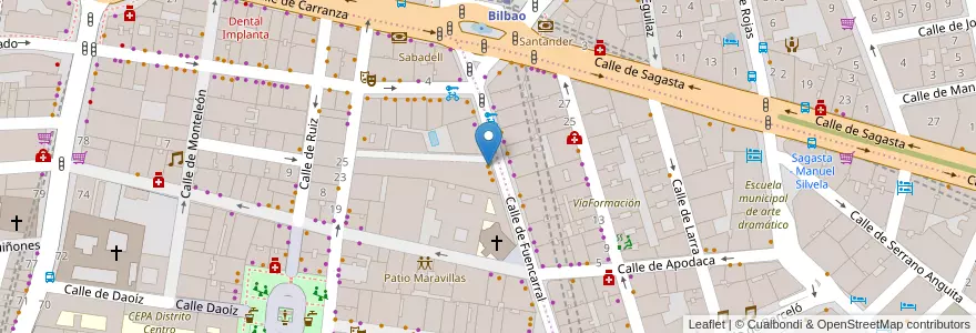 Mapa de ubicacion de Gino's en Espanha, Comunidade De Madrid, Comunidade De Madrid, Área Metropolitana De Madrid Y Corredor Del Henares, Madrid.