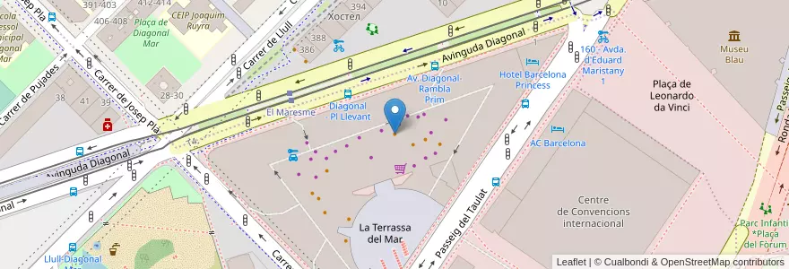 Mapa de ubicacion de Ginos en Espanha, Catalunha, Barcelona, Barcelonès, Barcelona.