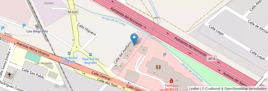 Mapa de ubicacion de Gino's en 西班牙, Comunidad De Madrid, Comunidad De Madrid, Cuenca Del Guadarrama, Collado Villalba.