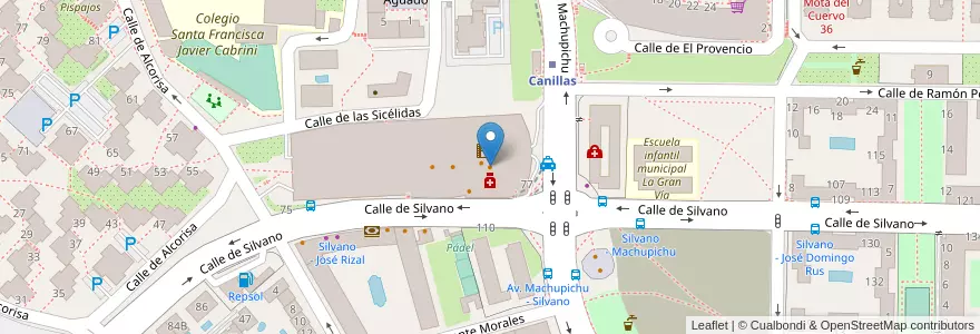 Mapa de ubicacion de Ginos en 西班牙, Comunidad De Madrid, Comunidad De Madrid, Área Metropolitana De Madrid Y Corredor Del Henares, Madrid.