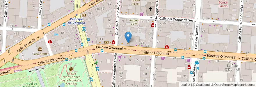 Mapa de ubicacion de Ginos en 스페인, Comunidad De Madrid, Comunidad De Madrid, Área Metropolitana De Madrid Y Corredor Del Henares, 마드리드.