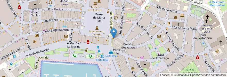Mapa de ubicacion de Ginza en Sepanyol, Galicia / Galiza, A Coruña, A Coruña, A Coruña.