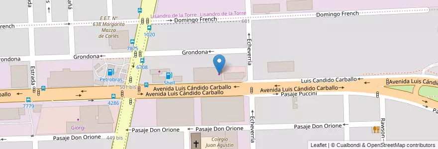 Mapa de ubicacion de Ginza en 아르헨티나, Santa Fe, Departamento Rosario, Municipio De Rosario, 로사리오.