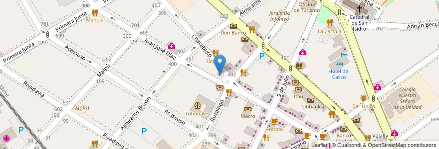 Mapa de ubicacion de Giovanni Greco en 阿根廷, 布宜诺斯艾利斯省, Partido De San Isidro, San Isidro.